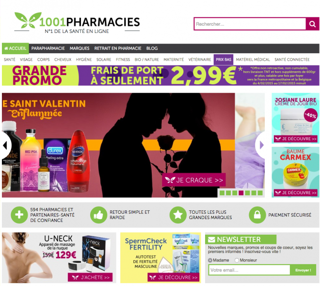 front page 1001pharmacies.com