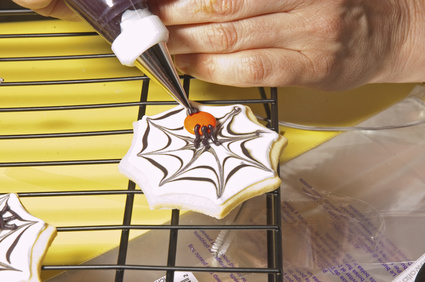 Chef making cookies for halloween