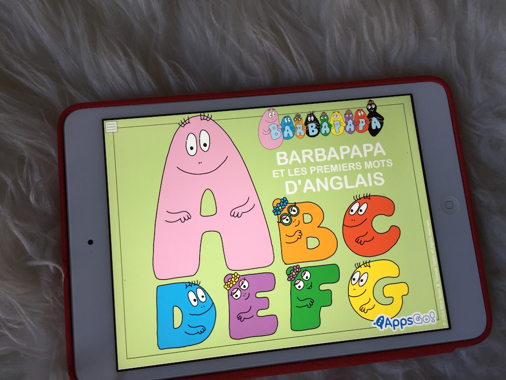 Barbapap et les 1er mots d'anglais