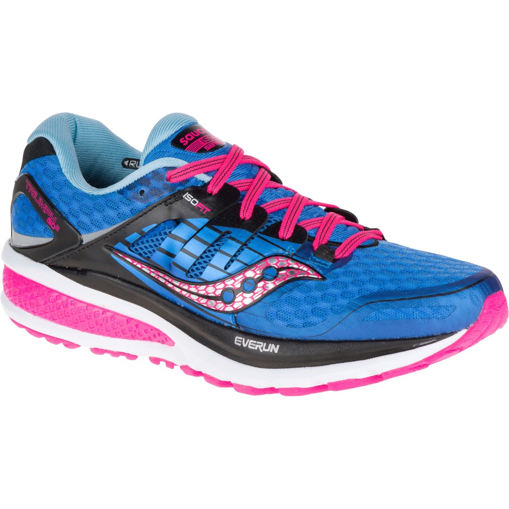 Saucony-Women-s-Triumph-ISO-2-Shoes-SS16-Cushion-Running-Shoes-Blue-Pink-SS16-S10290-2-3