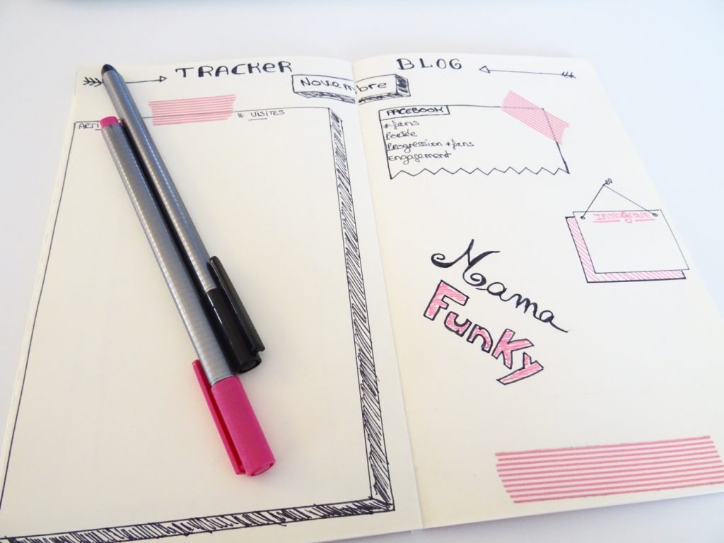 Bullet Journal Tacker blogging